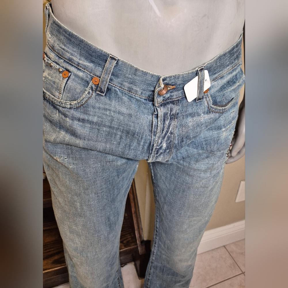 Guess Falcon Low Rise Bootcut Jeans with Vintage Distressing - Picture 10 of 13